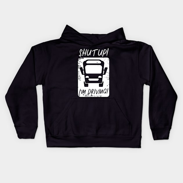 Bus bus driver school bus autobus Kids Hoodie by Johnny_Sk3tch